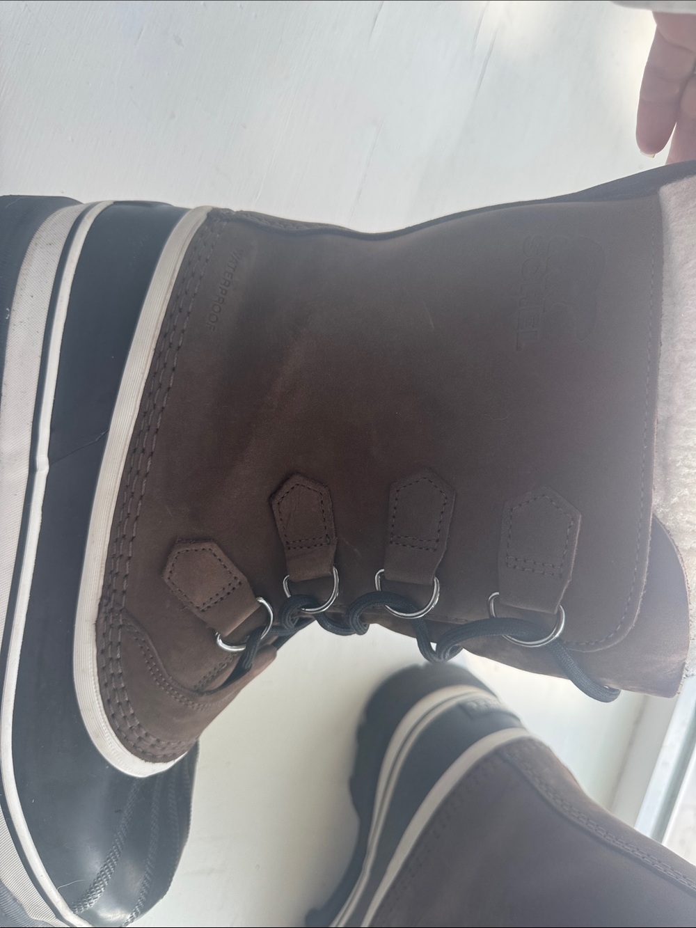 Sorel Brown Lace-Up Men's Rain & Snow Boots